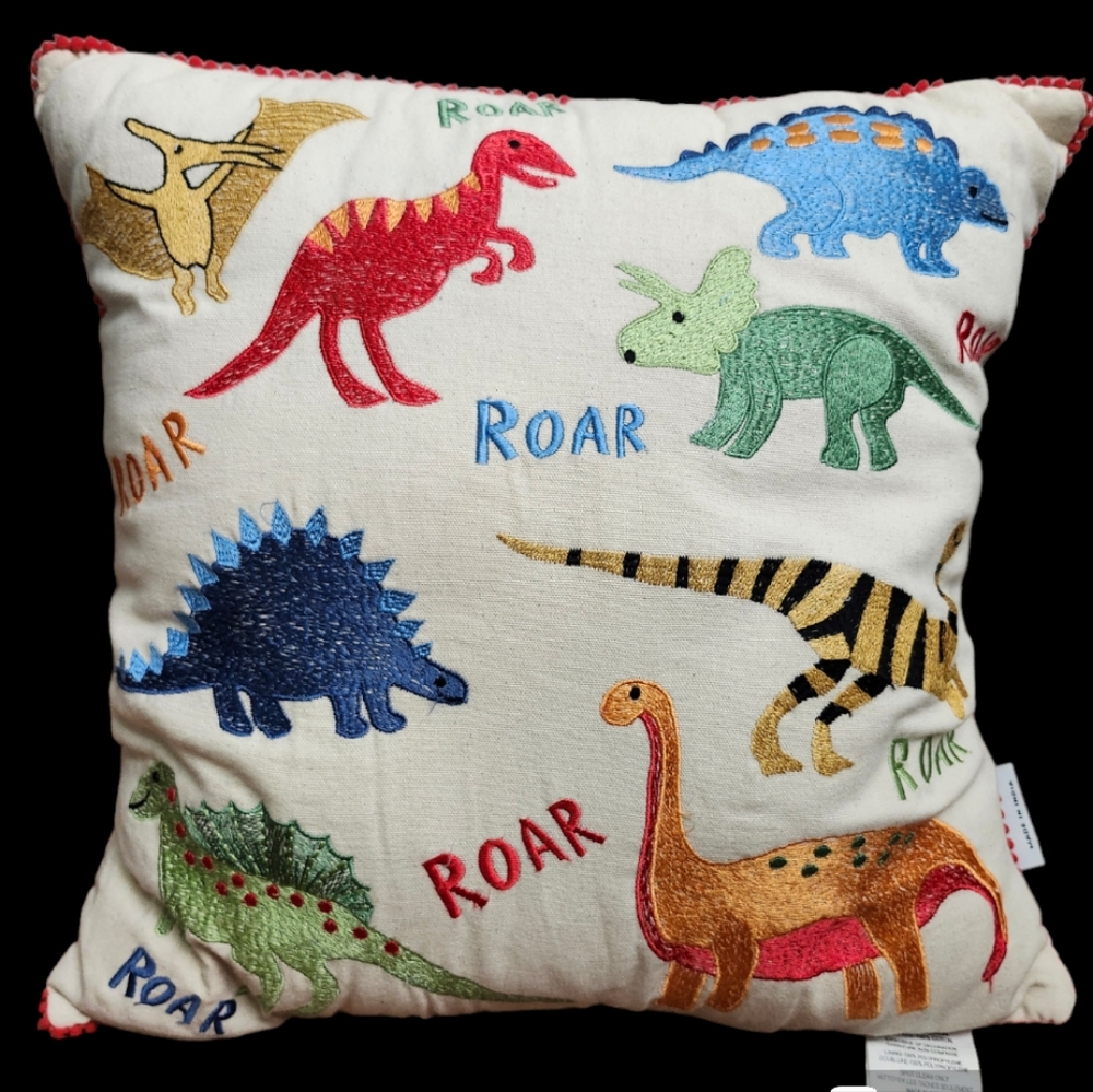 Dino Dinosaur Cartoon Collection Cute Pillow Roar Accent Pillow Jurassic Park